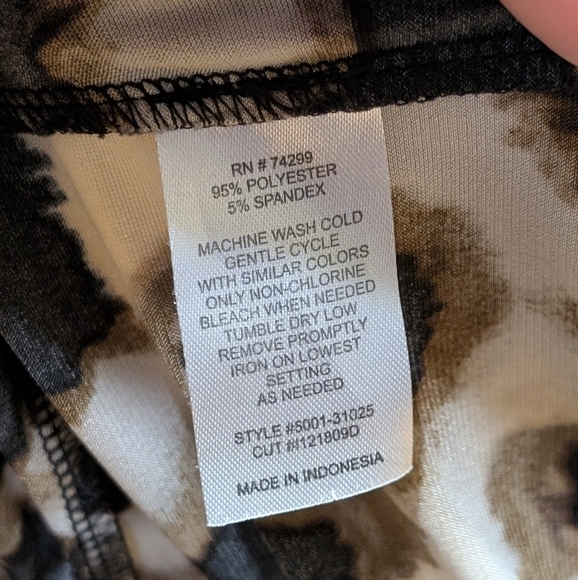 En Focus Studio Size 10 Women's Knee Length Leopard Collar Shirt Dress NWoT - Picture 6 of 10